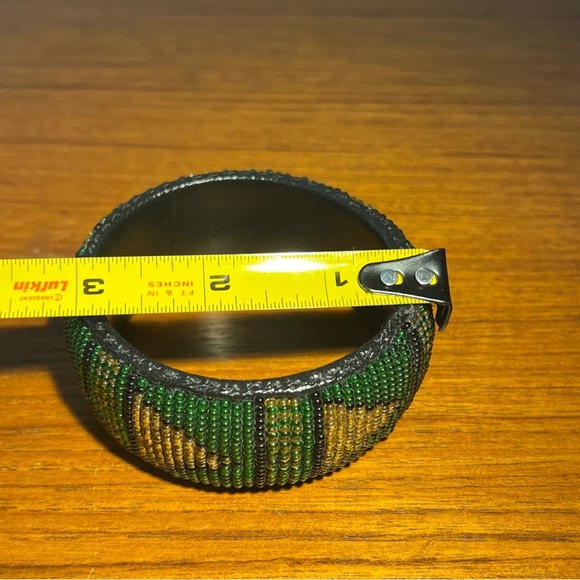 Genuine Hand Made in Africa Solid Beaded Cuff Bracelet - Picture 7 of 8